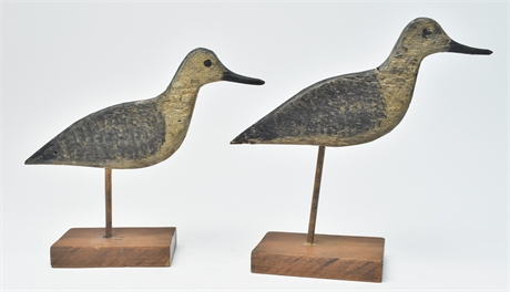 Two flattie Shorebirds possibly by Harry M Shourds, Ocean City, New Jersey.